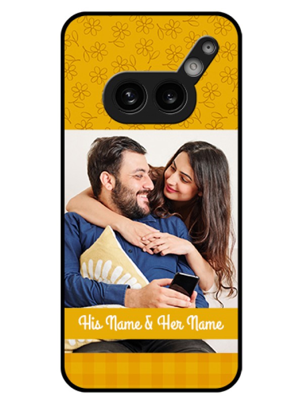 Custom Nothing Phone 2A 5G Custom Glass Phone Case - Yellow Floral Design