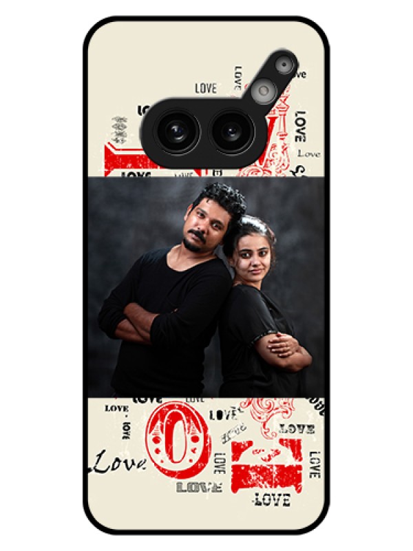 Custom Nothing Phone 2A 5G Custom Glass Phone Case - Trendy Love Design Case