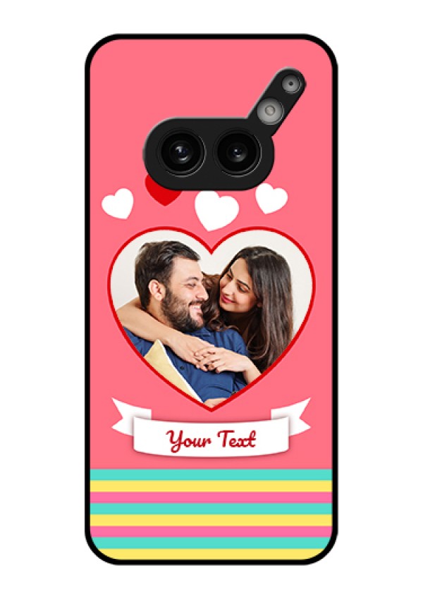 Nothing Phone 2A 5G Custom Glass Phone Case - Love Shapes Doodle Design