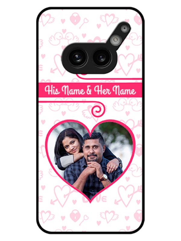 Custom Nothing Phone 2A 5G Custom Glass Phone Case - Heart Shape Love Design