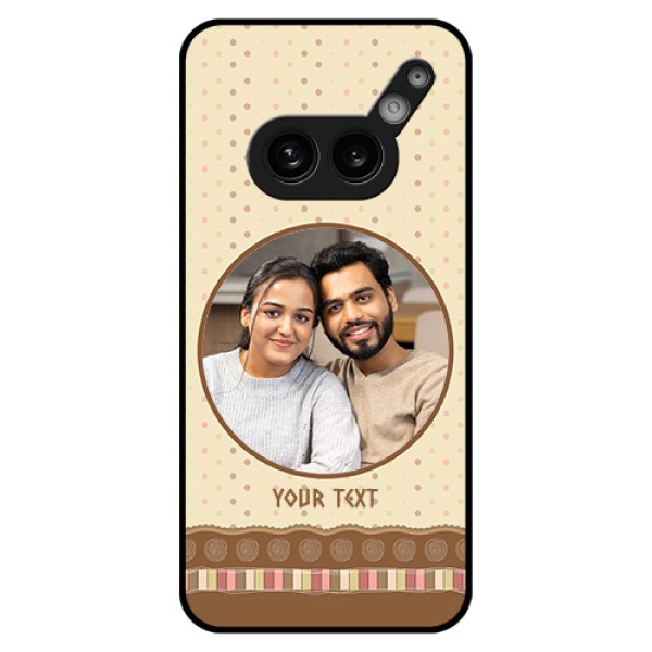 Nothing Phone 2A 5G Custom Glass Phone Case - Brown Dotted Mobile Case Design Nothing Phone 2A 5G Custom Glass Phone Case - Brown Dotted Mobile Case Design
