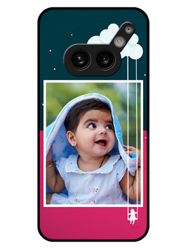 Custom Nothing Phone 2A 5G Custom Glass Phone Case - Cute Girl With Cloud Design