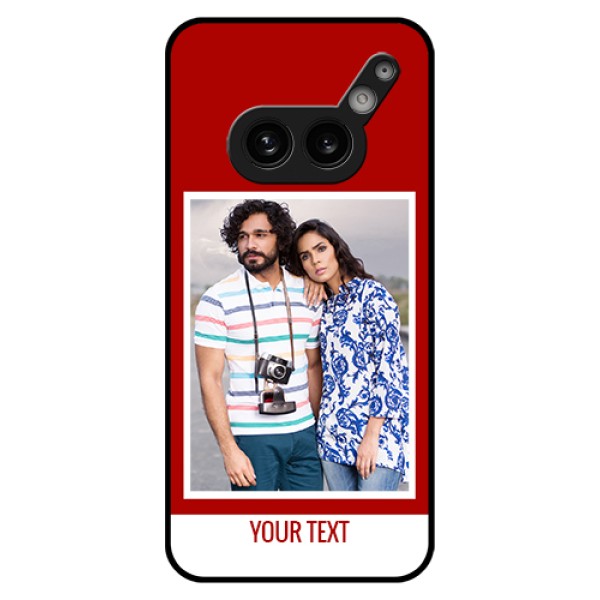 Nothing Phone 2A 5G Custom Glass Phone Case - Red Color Design