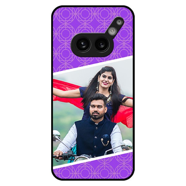Nothing Phone 2A 5G Custom Glass Phone Case - Violet Color Pattern Design