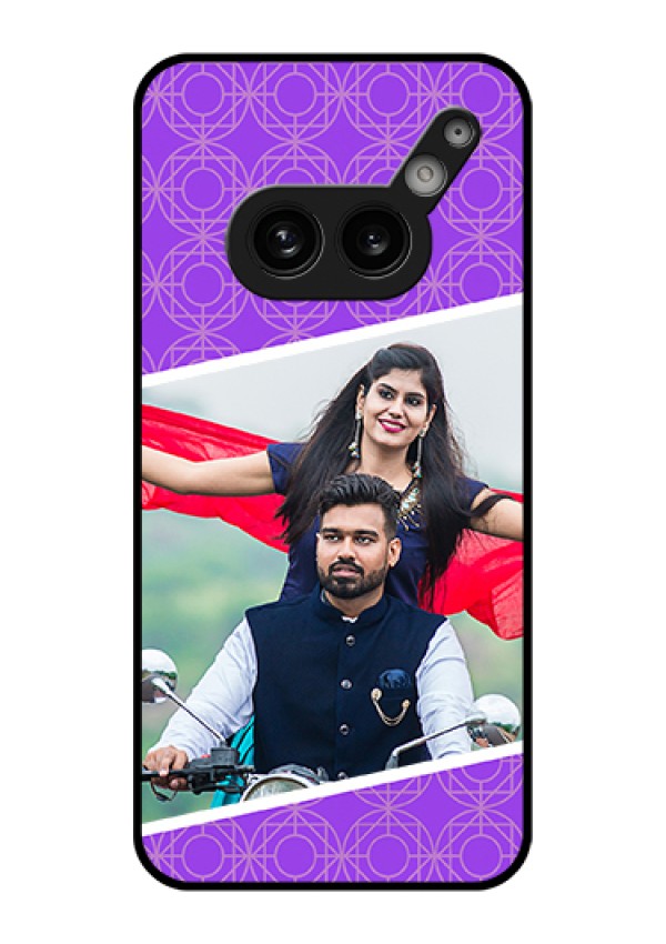 Nothing Phone 2A 5G Custom Glass Phone Case - Violet Color Pattern Design
