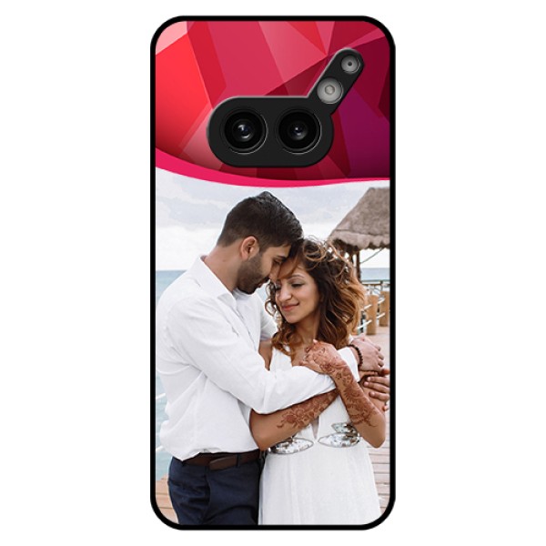 Nothing Phone 2A 5G Custom Glass Phone Case - Red Abstract Design