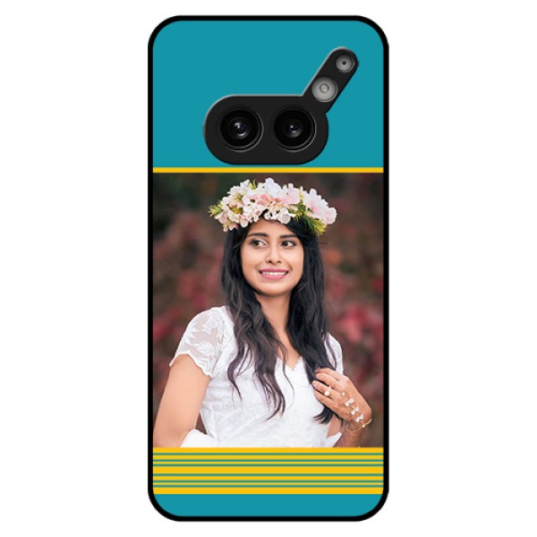 Nothing Phone 2A 5G Custom Glass Phone Case - Yellow & Blue Design