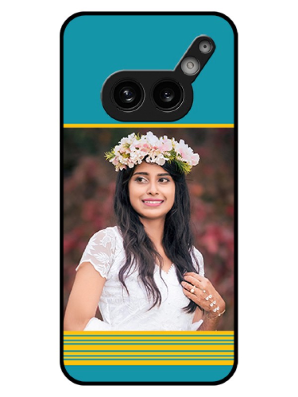 Custom Nothing Phone 2A 5G Custom Glass Phone Case - Yellow & Blue Design