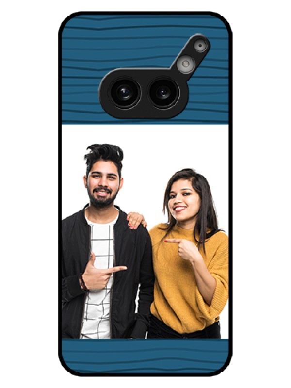 Custom Nothing Phone 2A 5G Custom Glass Phone Case - Blue Pattern Cover Design