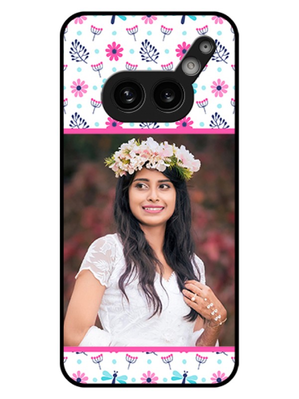 Custom Nothing Phone 2A 5G Custom Glass Phone Case - Colorful Flower Design