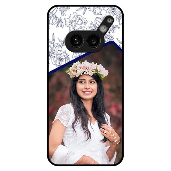 Nothing Phone 2A 5G Custom Glass Phone Case - Classy Floral Design