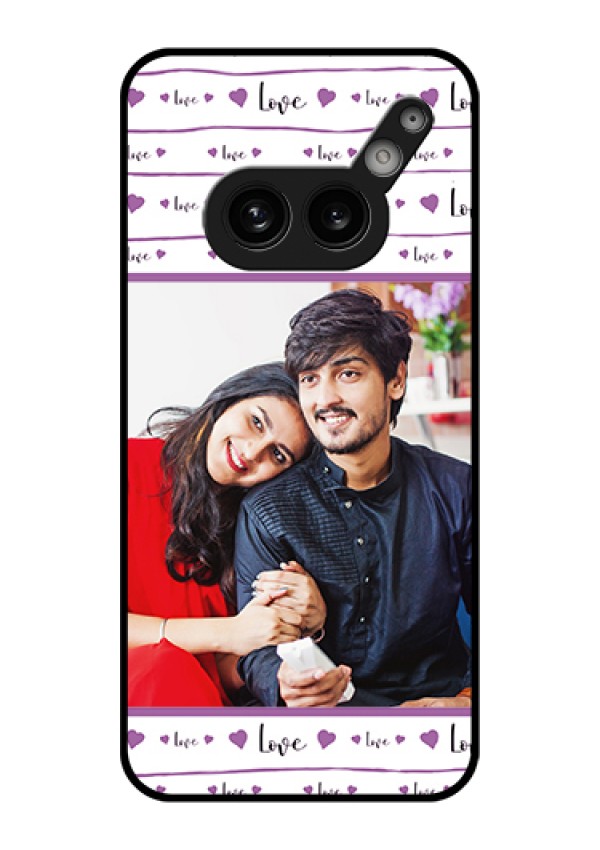 Nothing Phone 2A 5G Custom Glass Phone Case - Couples Heart Design