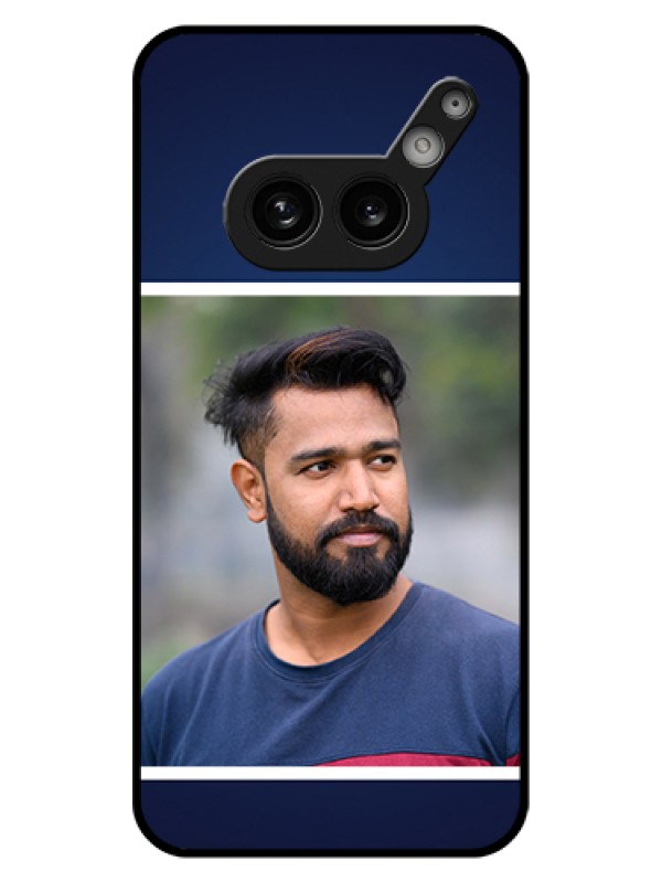 Custom Nothing Phone 2A 5G Custom Glass Phone Case - Simple Royal Blue Design