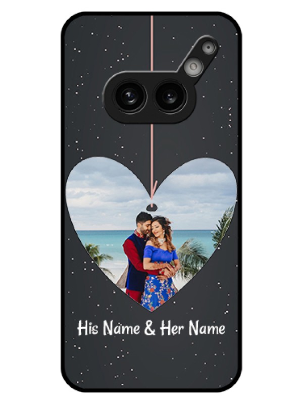 Custom Nothing Phone 2A 5G Custom Glass Phone Case - Hanging Heart Design