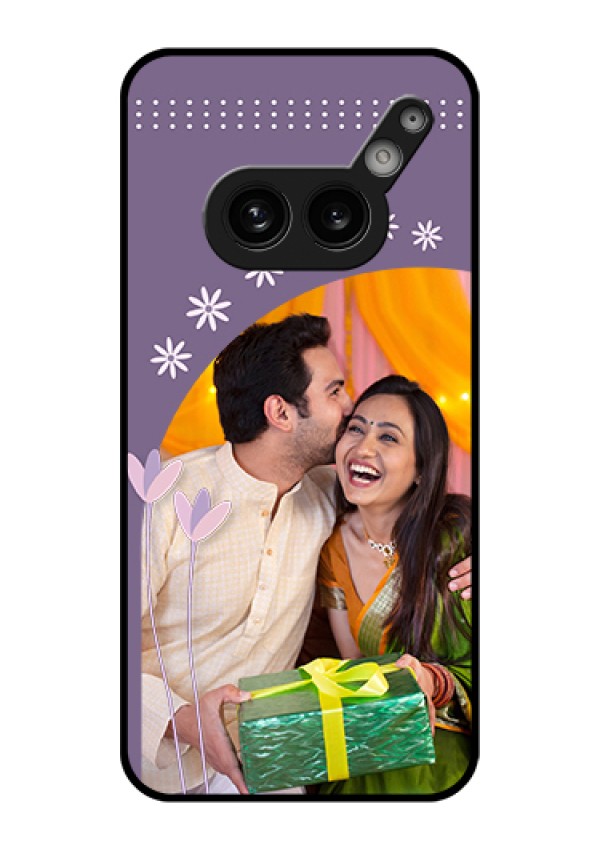 Nothing Phone 2A 5G Custom Glass Phone Case - Lavender Flowers Design