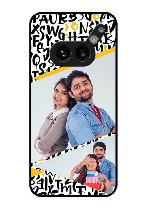 Nothing Phone 2A 5G Custom Glass Phone Case - Letters Pattern Design