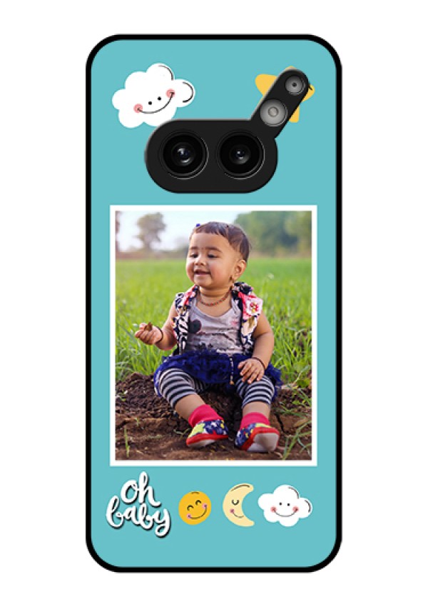 Nothing Phone 2A 5G Custom Glass Phone Case - Smiley Kids Stars Design