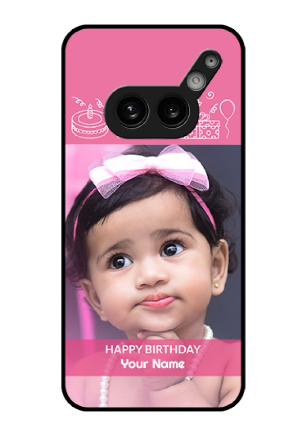 Nothing Phone 2A 5G Custom Glass Phone Case - With Birthday Line Art Design