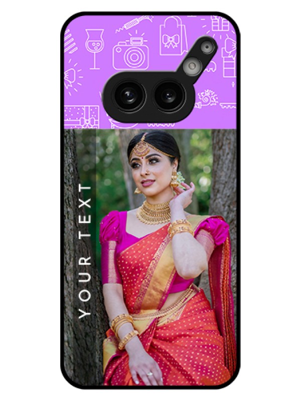 Custom Nothing Phone 2A 5G Custom Glass Phone Case - Birthday Icons Design