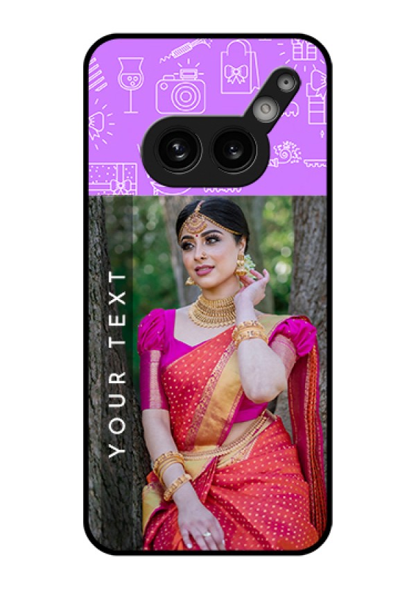 Nothing Phone 2A 5G Custom Glass Phone Case - Birthday Icons Design