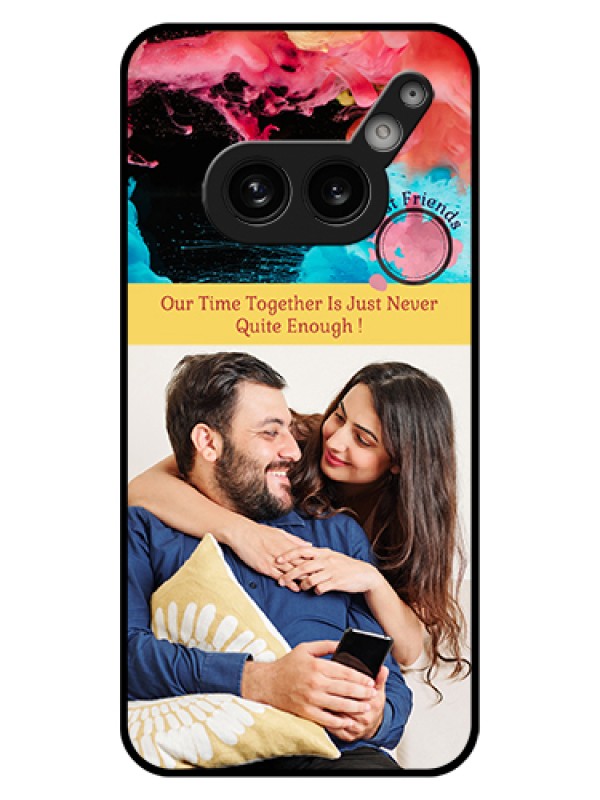 Custom Nothing Phone 2A 5G Custom Glass Phone Case - Quote With Acrylic Painting Design