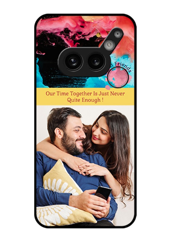 Nothing Phone 2A 5G Custom Glass Phone Case - Quote With Acrylic Painting Design