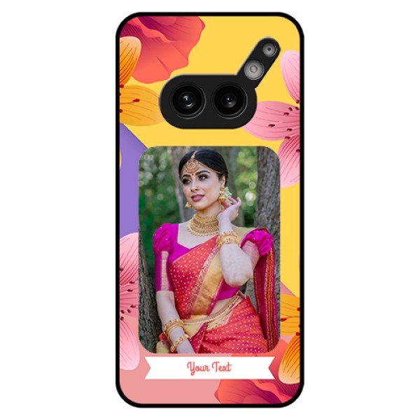 Nothing Phone 2A 5G Custom Glass Phone Case - 3 Image With Vintage Floral Design Nothing Phone 2A 5G Custom Glass Phone Case - 3 Image With Vintage Floral Design