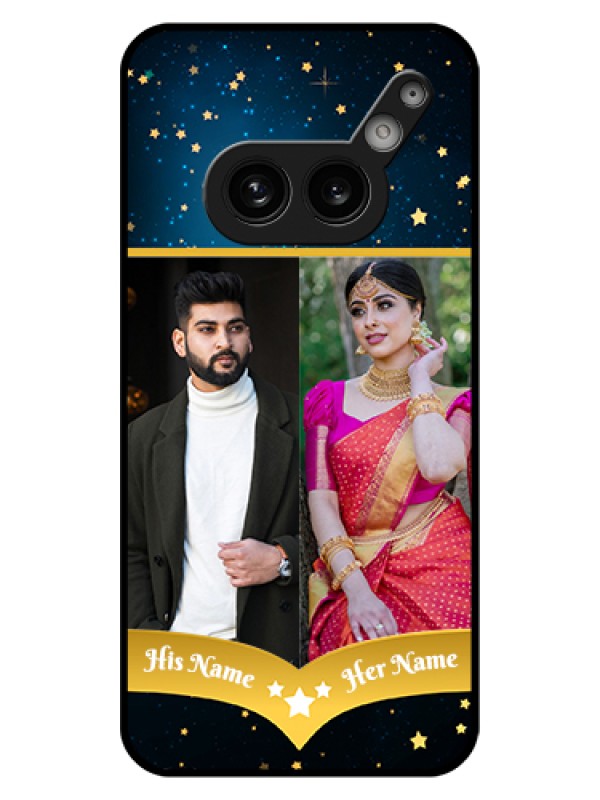 Custom Nothing Phone 2A 5G Custom Glass Phone Case - Galaxy Stars Backdrop Design