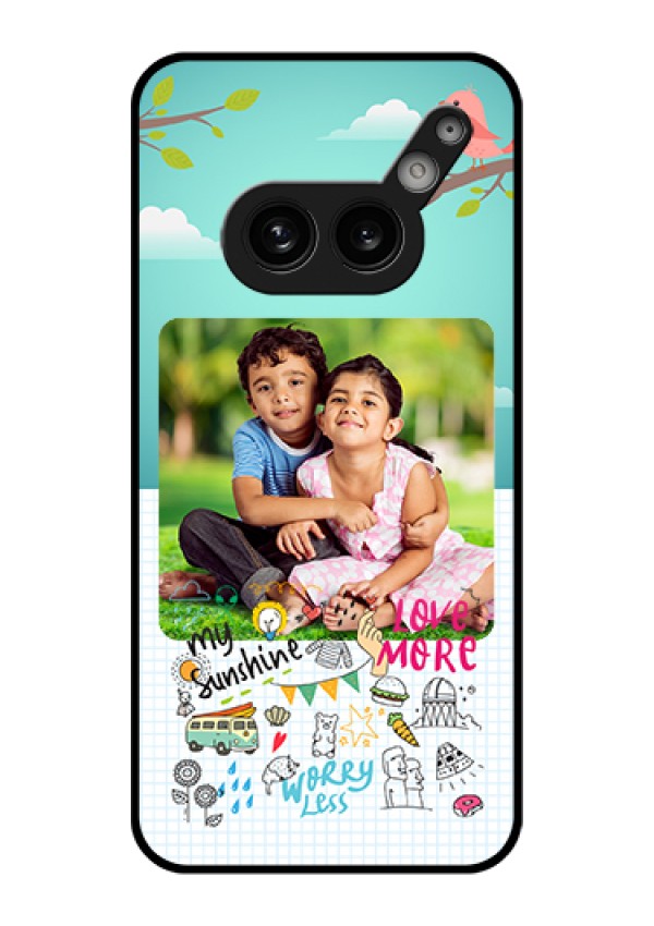 Nothing Phone 2A 5G Custom Glass Phone Case - Doodle Love Design