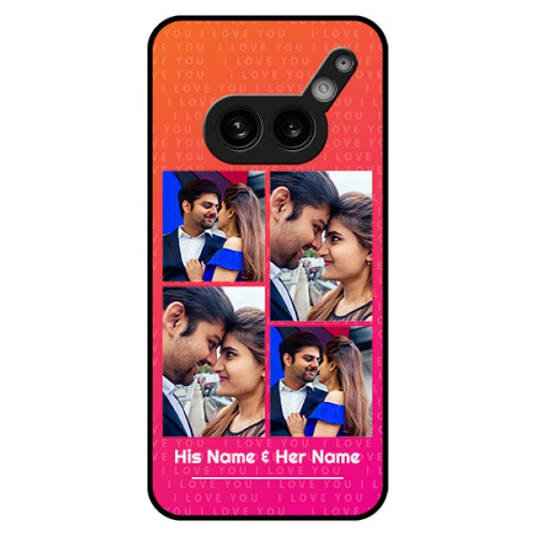 Nothing Phone 2A 5G Custom Glass Phone Case - I Love You Pink Design Nothing Phone 2A 5G Custom Glass Phone Case - I Love You Pink Design