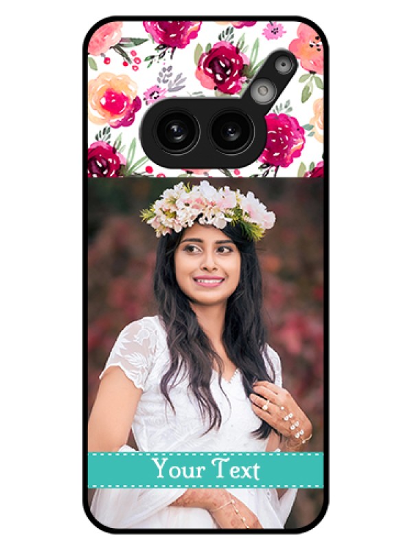 Custom Nothing Phone 2A 5G Custom Glass Phone Case - Water Colors Floral Design