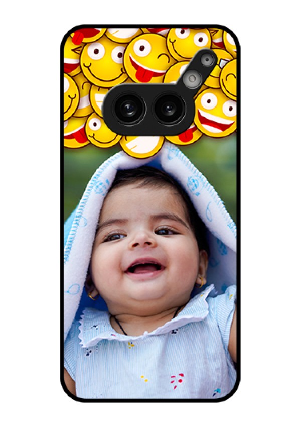 Nothing Phone 2A 5G Custom Glass Phone Case - With Smiley Emoji Design