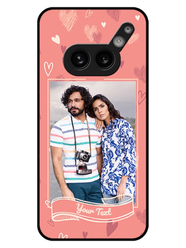 Custom Nothing Phone 2A 5G Custom Glass Phone Case - Love Doodle Art Design