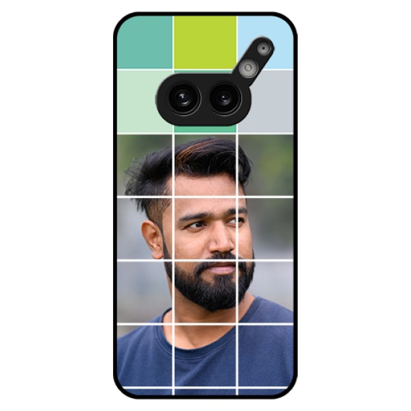 Nothing Phone 2A 5G Custom Glass Phone Case - With White Box Pattern Nothing Phone 2A 5G Custom Glass Phone Case - With White Box Pattern