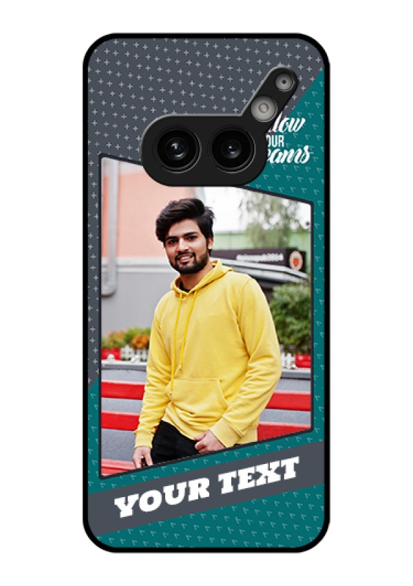 Nothing Phone 2A 5G Custom Glass Phone Case - Background Pattern Design With Quote