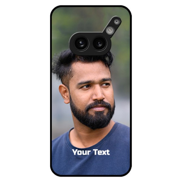 Nothing Phone 2A 5G Custom Glass Phone Case - Photo With Text Design Nothing Phone 2A 5G Custom Glass Phone Case - Photo With Text Design