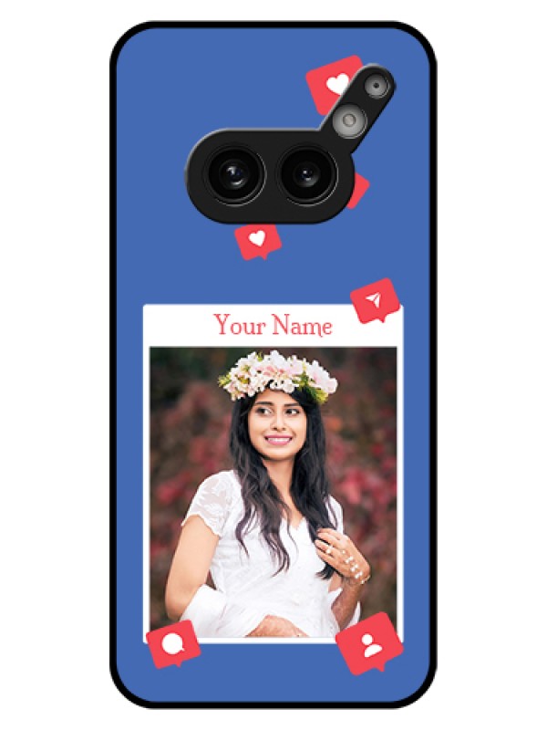 Custom Nothing Phone 2A 5G Custom Glass Phone Case - Like Share And Comment Design