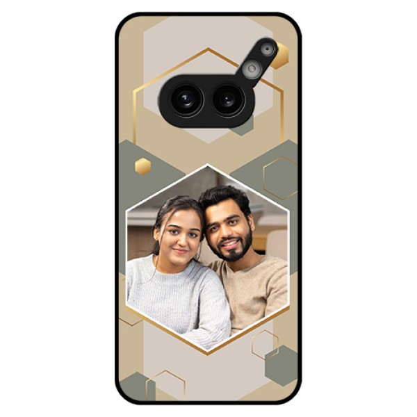 Nothing Phone 2A 5G Custom Glass Phone Case - Stylish Hexagon Pattern Design Nothing Phone 2A 5G Custom Glass Phone Case - Stylish Hexagon Pattern Design