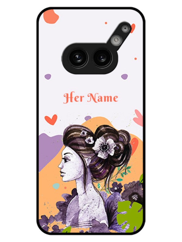 Custom Nothing Phone 2A 5G Custom Glass Phone Case - Woman And Nature Design