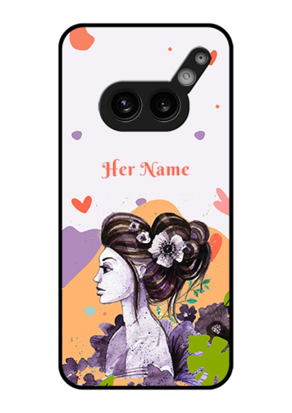 Nothing Phone 2A 5G Custom Glass Phone Case - Woman And Nature Design