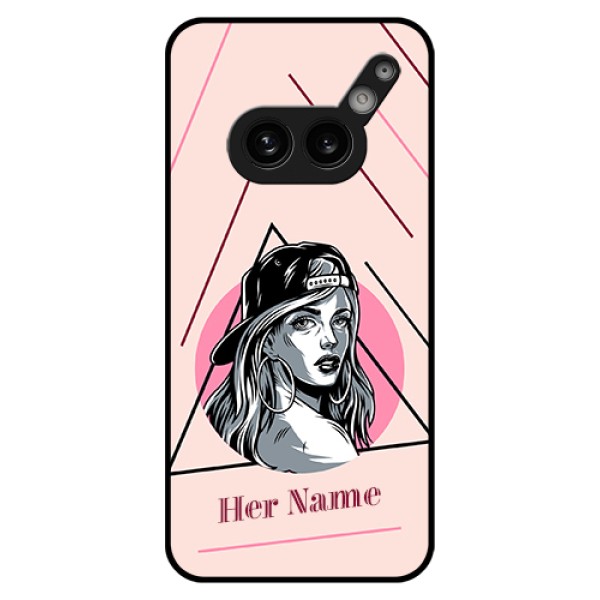Nothing Phone 2A 5G Custom Glass Phone Case - Rockstar Girl Design