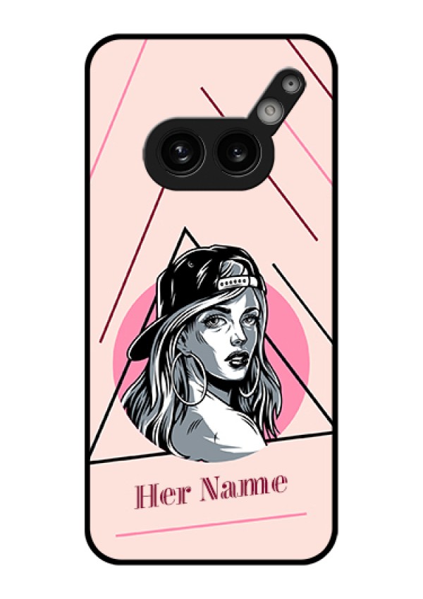 Nothing Phone 2A 5G Custom Glass Phone Case - Rockstar Girl Design