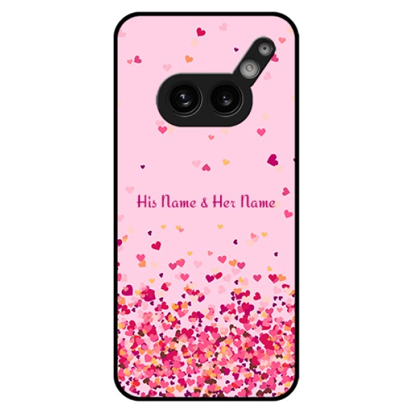 Nothing Phone 2A 5G Custom Glass Phone Case - Floating Hearts Design Nothing Phone 2A 5G Custom Glass Phone Case - Floating Hearts Design