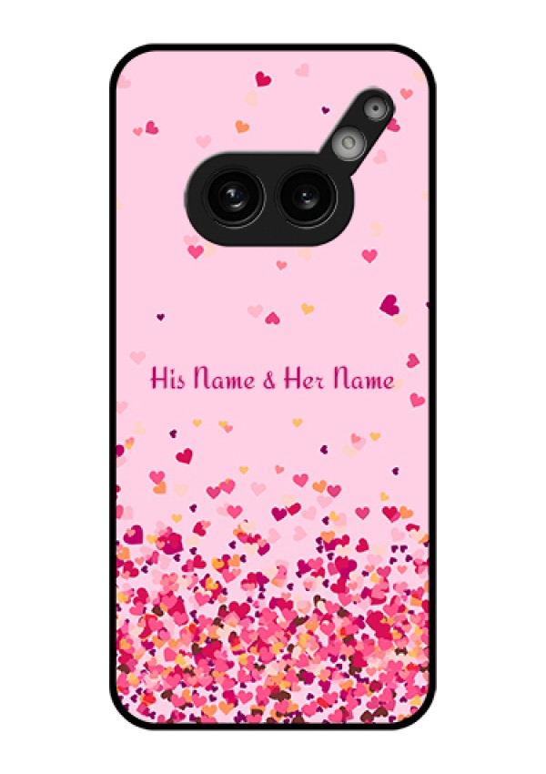 Nothing Phone 2A 5G Custom Glass Phone Case - Floating Hearts Design