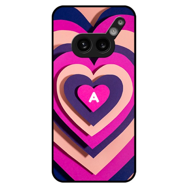 Nothing Phone 2A 5G Custom Glass Phone Case - Cute Heart Pattern Design