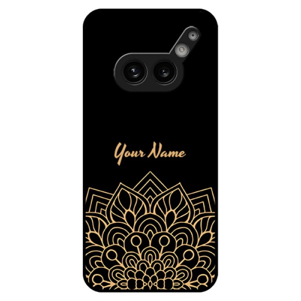 Nothing Phone 2A 5G Custom Glass Phone Case - Golden Mandala Design Nothing Phone 2A 5G Custom Glass Phone Case - Golden Mandala Design