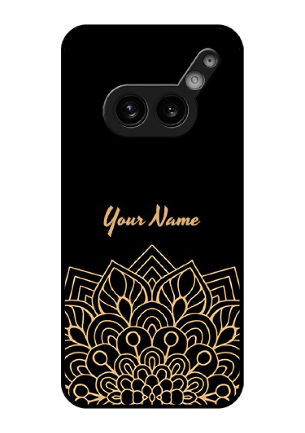 Nothing Phone 2A 5G Custom Glass Phone Case - Golden Mandala Design