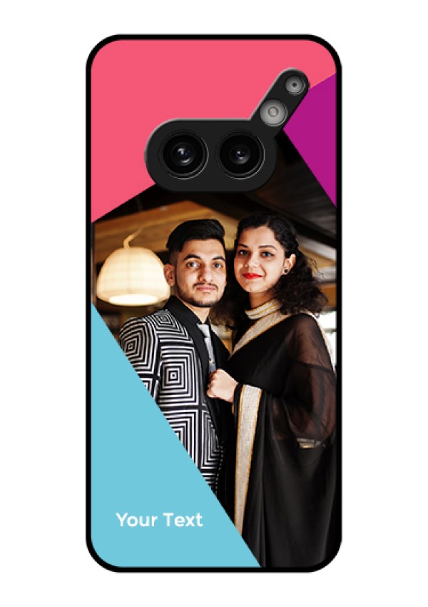 Nothing Phone 2A 5G Custom Glass Phone Case - Stacked Triple Colour Design