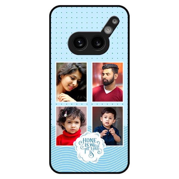 Nothing Phone 2A 5G Custom Glass Phone Case - Cute Love Quote With 4 Pic Upload Design Nothing Phone 2A 5G Custom Glass Phone Case - Cute Love Quote With 4 Pic Upload Design