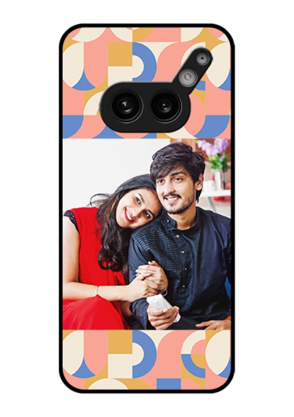 Nothing Phone 2A 5G Custom Glass Phone Case - Semi - Circle Maze Pattern Design